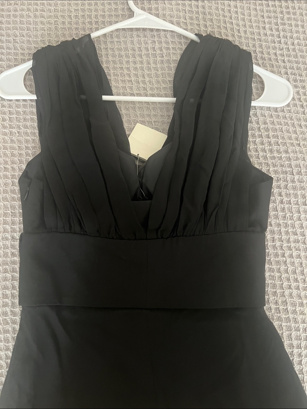 bebe Black Plunging V-Neck Mini Dress - Picture 4 of 6